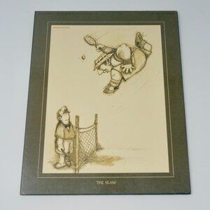 vtg 70s THE SLAM Gary Patterson Thought Factory Tennis Print Sherman Oaks, CA